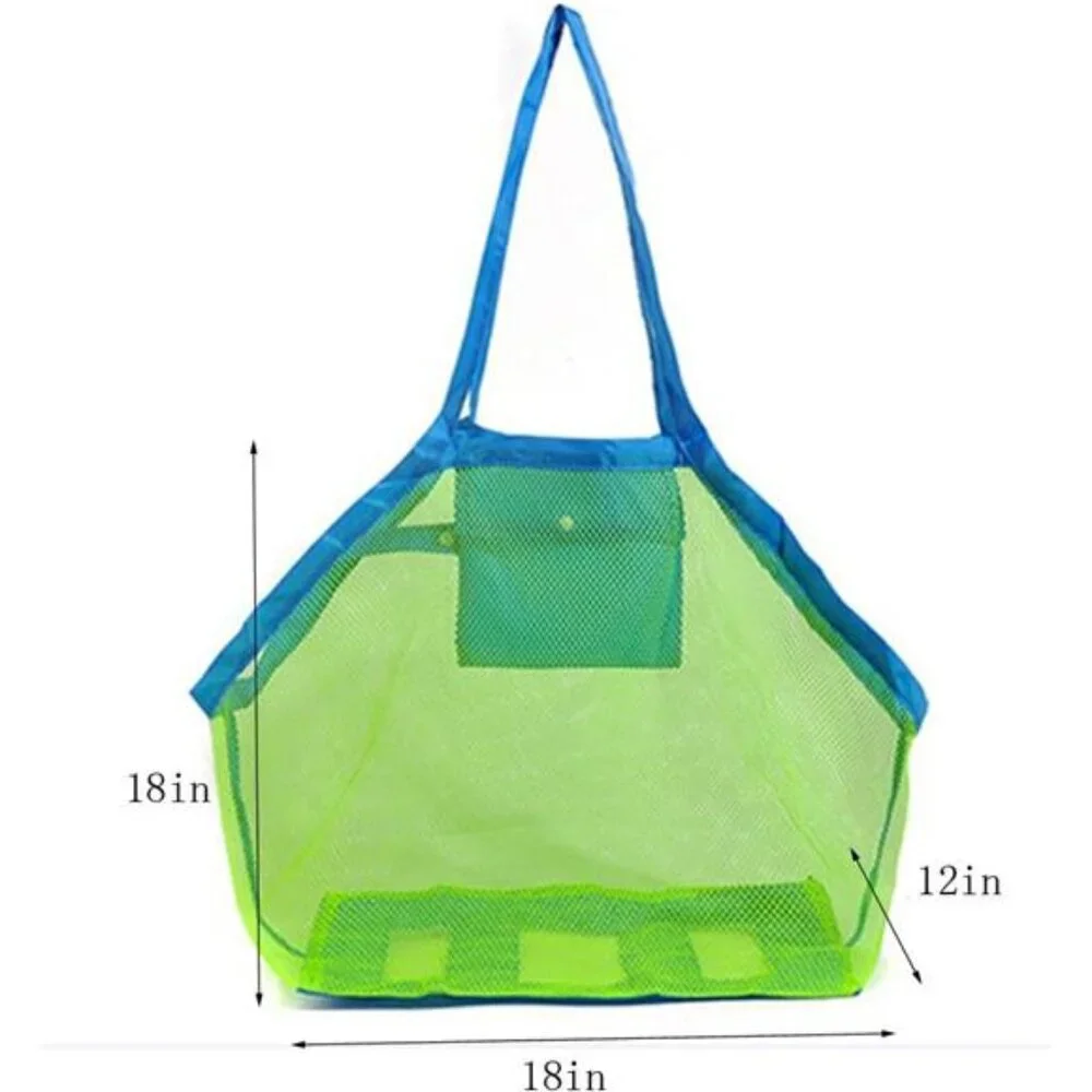 2 Pack Extra Large Mesh Beach Bag Childrens' Toy Storage Swimming Equipment Bag